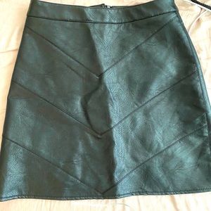 Leather Aline mini skirt
